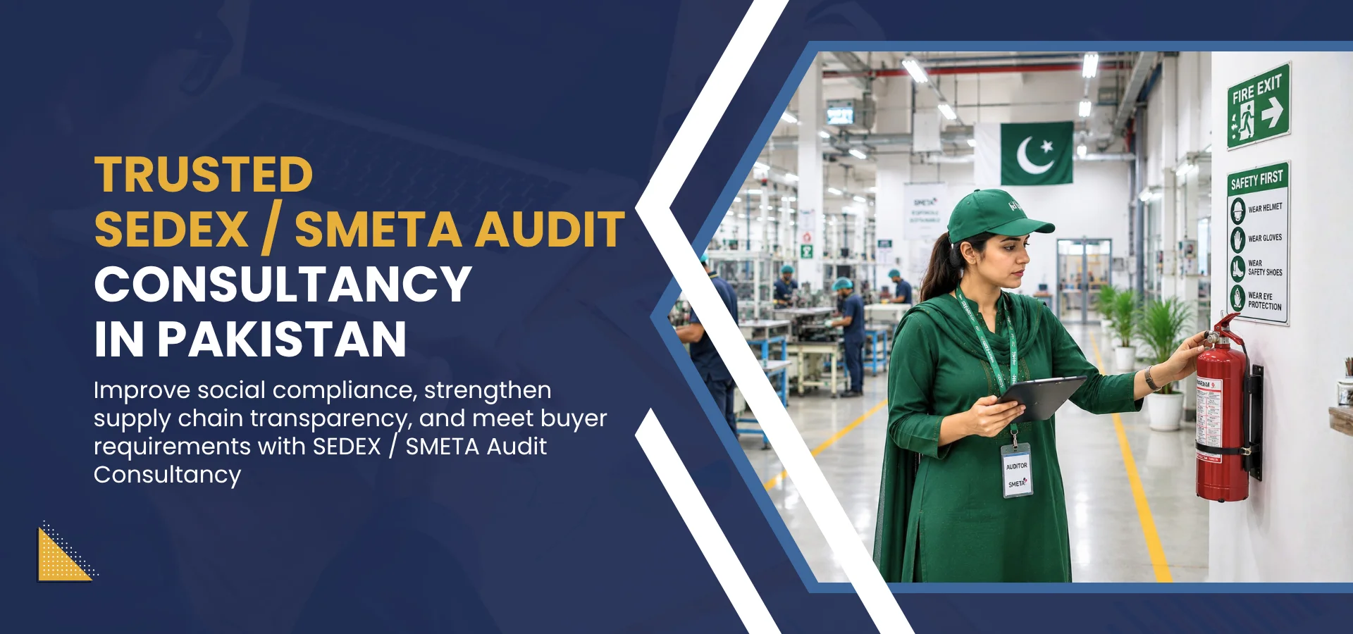 SMETA Audit in Pakistan SEDEX Consultancy Pakistan SMETA Certification Pakistan Ethical Compliance Audit Pakistan Social Compliance Consultancy Pakistan Supplier Ethical Audit Pakistan SEDEX SMETA Audit Consultancy in Pakistan